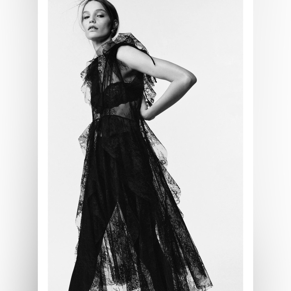 ZARA STUDIO LIMITED EDITION LACE MIDI DRESS